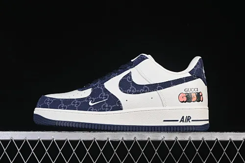 All categories Nk Air Force 1 Air Force series Nk Air Force 1 Low Air Force low-top Nike Air Force 1'07 Low Gucci joint navy blue denim Air Force 1 low-top casual sneakers SC0601-569